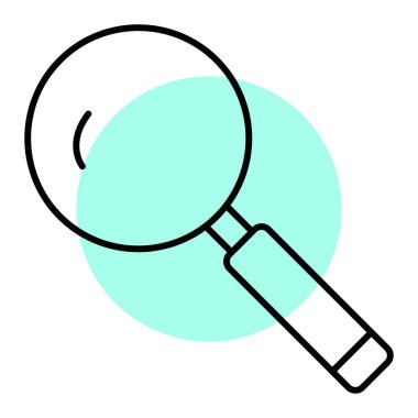 Büyüteç simgesi. vektör illüstrasyonu