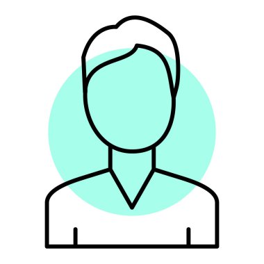 Avatar kişi simgesi. Taslak insanlar kullanıcı vektör illüstrasyonu. beyaz arkaplanda izole