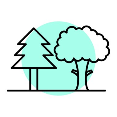 ağaç simgesi vektör illüstrasyonu