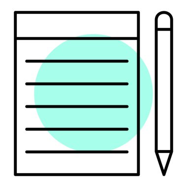 Yazılı not. Web simgesi