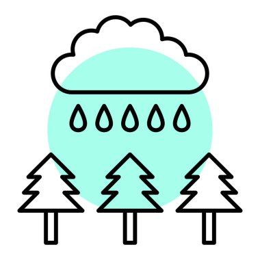 hava ağaçları ikon vektör illüstrasyon tasarımı