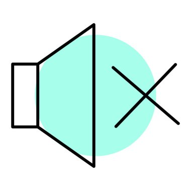 Konuşmacı. Web simgesi basit illüstrasyon