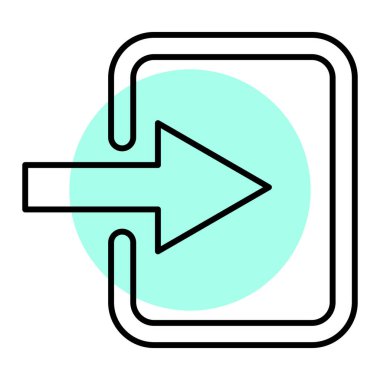 satır ve biçim simgesini ok vektör illüstrasyonuyla doldur