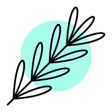 Yaprak ikonu vektör illüstrasyonu