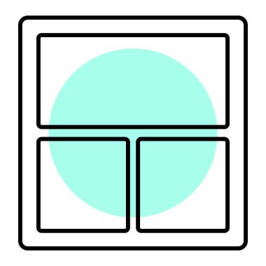 Pencere. Web simgesi basit illüstrasyon