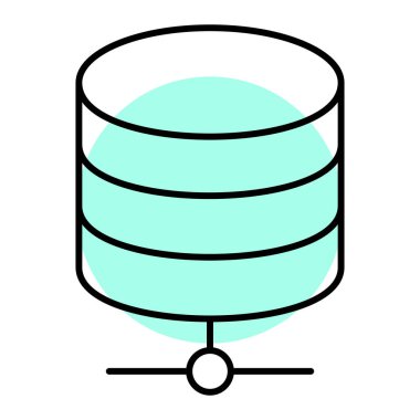 veritabanı. Web simgesi basit illüstrasyon