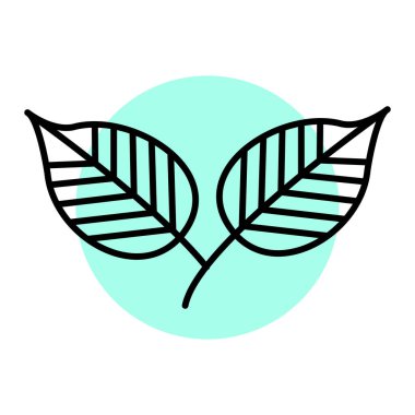 Yaprak ikonu vektör illüstrasyonu