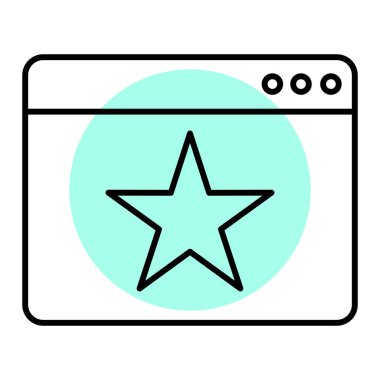 tarayıcı simgesi vektör illüstrasyonu