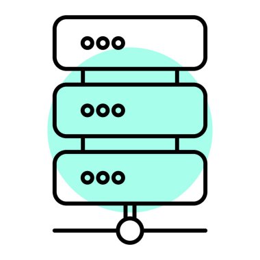 veritabanı. Web simgesi basit illüstrasyon