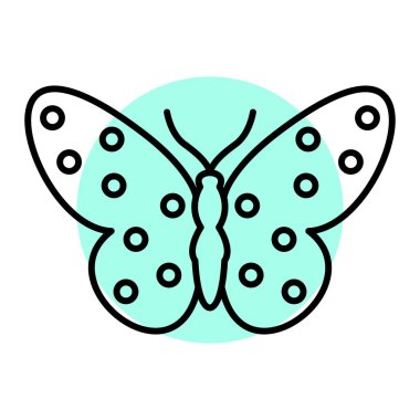 Kelebek ikonu. vektör illüstrasyonu