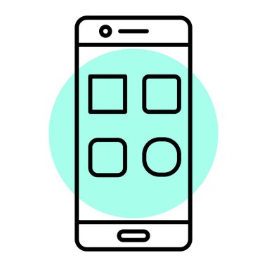 Akıllı telefon. Web simgesi basit illüstrasyon