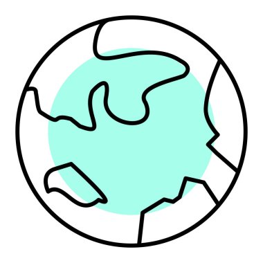 Dünya gezegeni. Basit resimleme