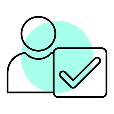 Kontrol listesi simgesi. Web için onaylanmış vektör simgelerinin basit illüstrasyonu