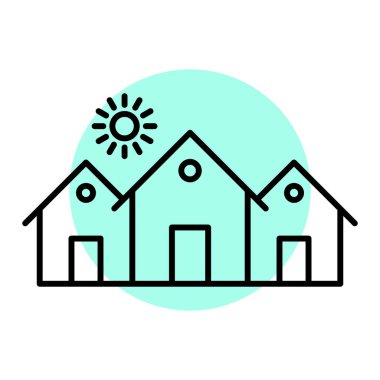 ev simgesi vektör illüstrasyonu