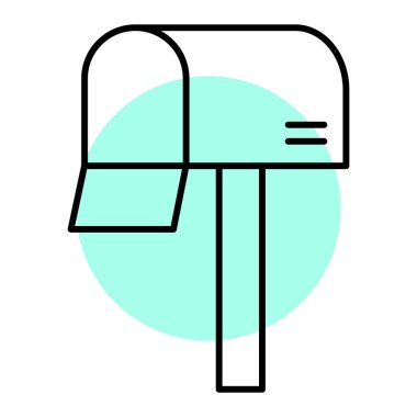 Tek bir posta kutusu simgesinin vektör çizimi