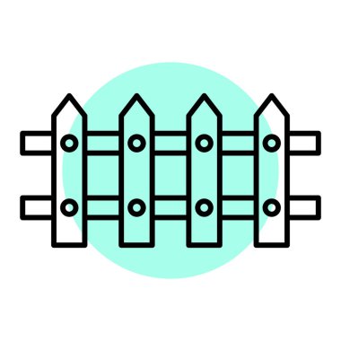 Çit simgesi. vektör illüstrasyonu