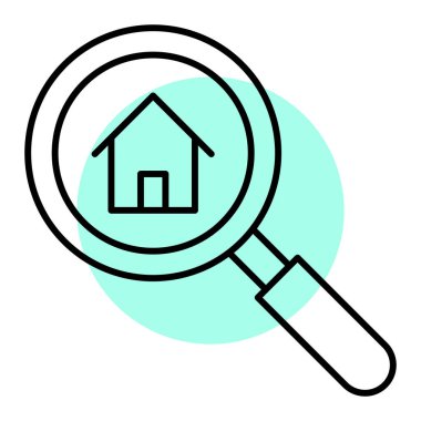 Büyüteç simgesi. vektör illüstrasyonu