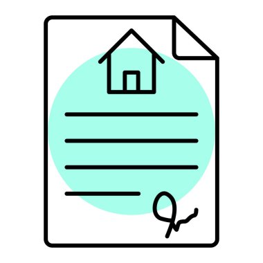 Emlak simgesi, vektör illüstrasyonu