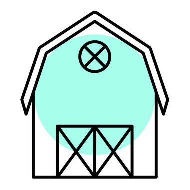 çiftlik evi ikonu vektör illüstrasyon tasarımı