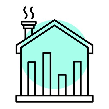 Bir ev simgesinin vektör illüstrasyonu