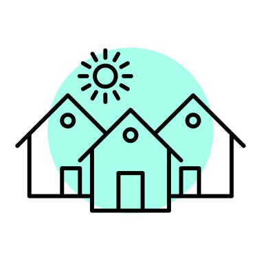 ev simgesi vektör illüstrasyonu