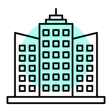 Bina. Web simgesi vektör illüstrasyonu