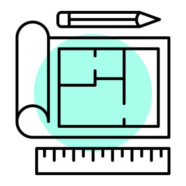 Kalem. Web simgesi basit illüstrasyon