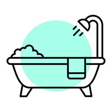 duş başlığı vektör illüstrasyonu