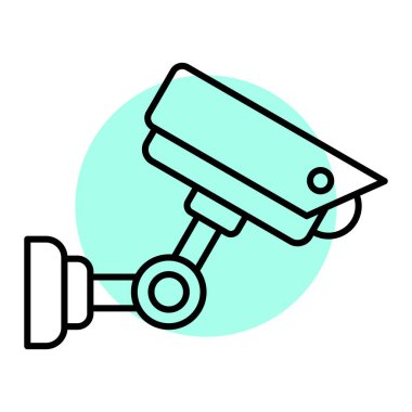 Güvenlik sistemi simgesi vektör illüstrasyonu