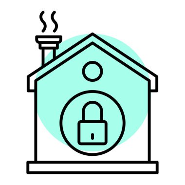 ev güvenliği, vektör illüstrasyonu