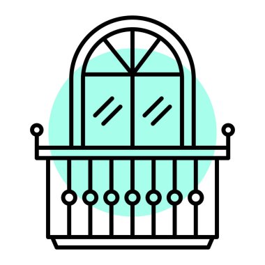 kapı simgesi vektör illüstrasyonu