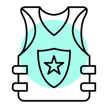 Kask simgesi ve vektör illüstrasyonlu kalkan