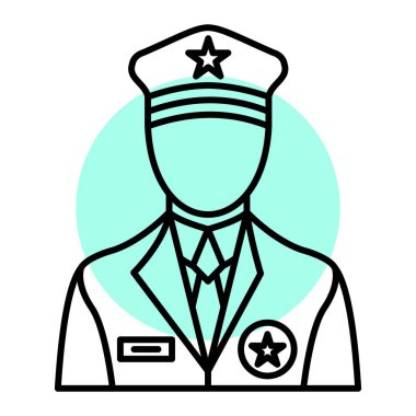 Bir polis memurunun vektör çizimi