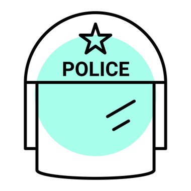 Bir polis simgesinin vektör illüstrasyonu