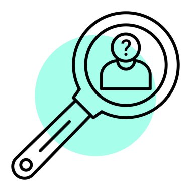 Arama simgesi vektör illüstrasyon tasarımlı büyüteç