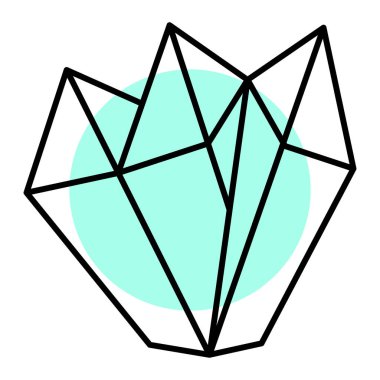 Elmas. Web simgesi basit illüstrasyon