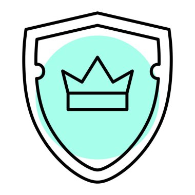 kalkan simgesi, vektör illüstrasyonu