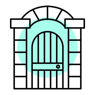 Bir bina simgesinin vektör illüstrasyonu