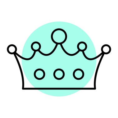 taç simgesi vektör illüstrasyonu