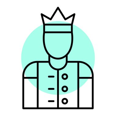 Bir kral simgesinin vektör illüstrasyonu