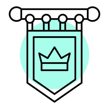 taç simgesi vektör illüstrasyonu