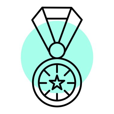 Madalya ikon vektör illüstrasyonu