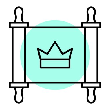 taç simgesi vektör illüstrasyonu