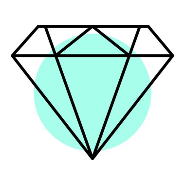 Elmas simgesi vektör illüstrasyonu