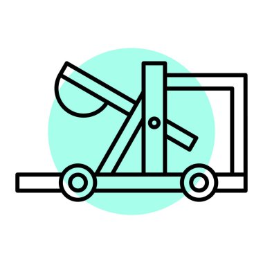 Teslimat kamyonu ikonu. Web için oyuncak araba vektör simgelerinin özet çizimi