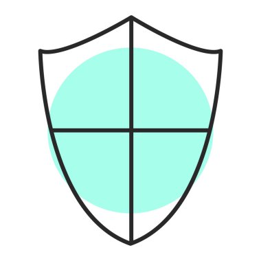 kalkan ikon vektör illüstrasyonu