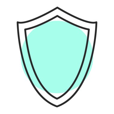 kalkan ikon vektör illüstrasyonu