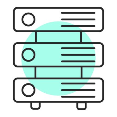 Veri depolama satırı vektör simgesi