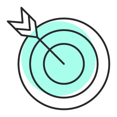 hedef simge vektör illüstrasyonu