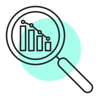 Büyüteç ve grafikle büyüteç